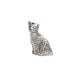 Silver Brass Sitting Cat Agarbatti Holder Stand